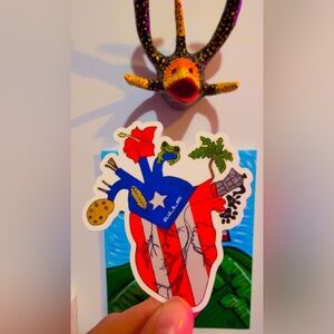 Puerto Rican Flag 🇵🇷 Heart Sticker